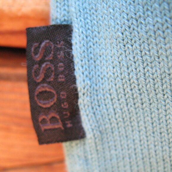 Hugo Boss Mens Green Cotton Sweater Pullover Sweater - Picture 4 of 8